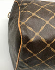 Hunting World Brown Geometric Print Coated Canvas Duffel Bag
