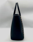 Michael Kors Black Saffiano Leather Studded Sandrine Tote