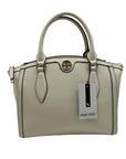 Nine West Ivory Faux Leather Kyelle Medium Jet Set Satchel Bag