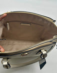 Nine West Ivory Faux Leather Kyelle Medium Jet Set Satchel Bag