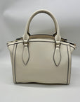 Nine West Ivory Faux Leather Kyelle Medium Jet Set Satchel Bag