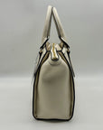 Nine West Ivory Faux Leather Kyelle Medium Jet Set Satchel Bag