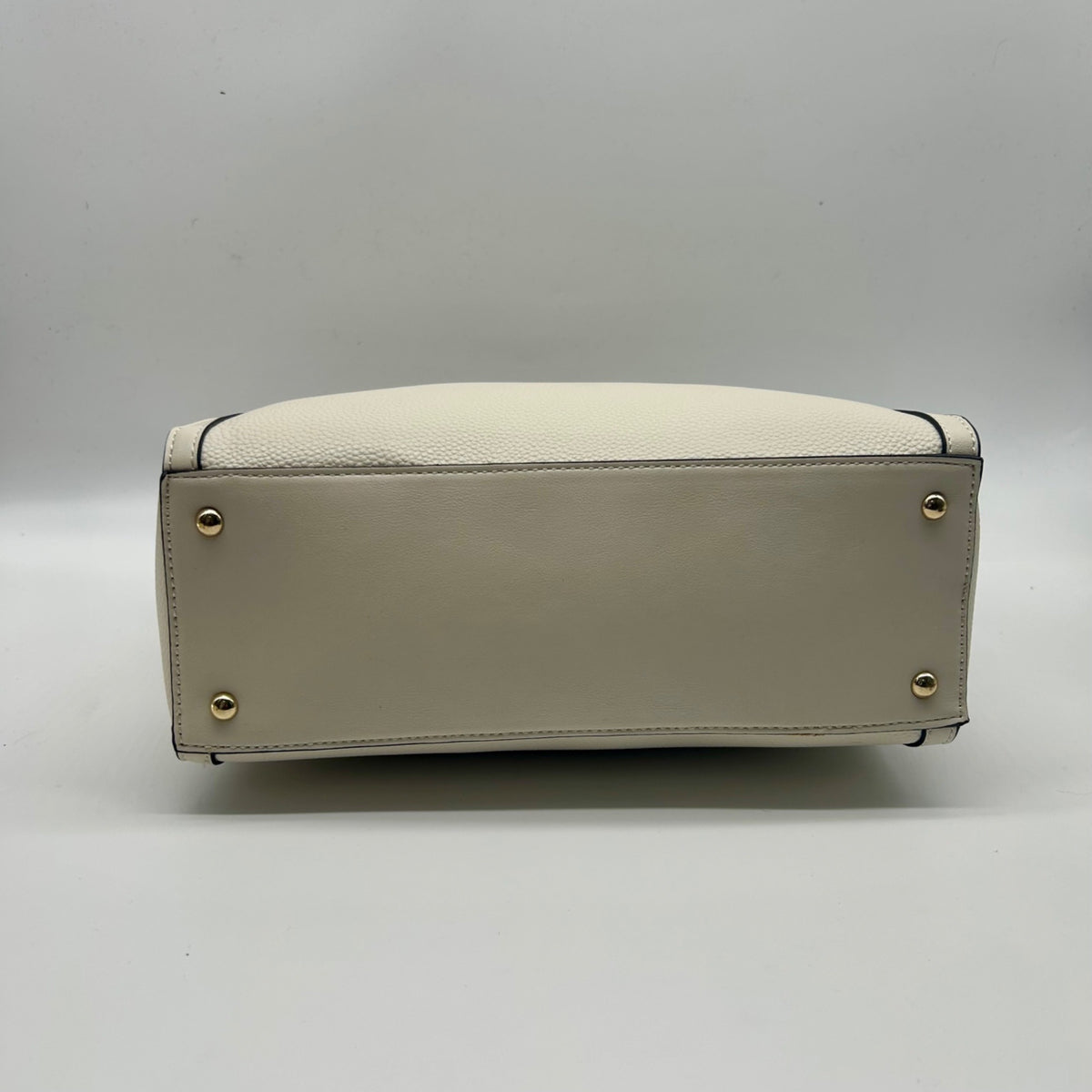 Nine West Ivory Faux Leather Kyelle Medium Jet Set Satchel Bag
