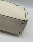 Nine West Ivory Faux Leather Kyelle Medium Jet Set Satchel Bag
