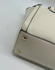 Nine West Ivory Faux Leather Kyelle Medium Jet Set Satchel Bag