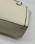 Nine West Ivory Faux Leather Kyelle Medium Jet Set Satchel Bag