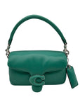 Coach Teal Leather Tabby 18 Pillow Shoulder Bag C3880