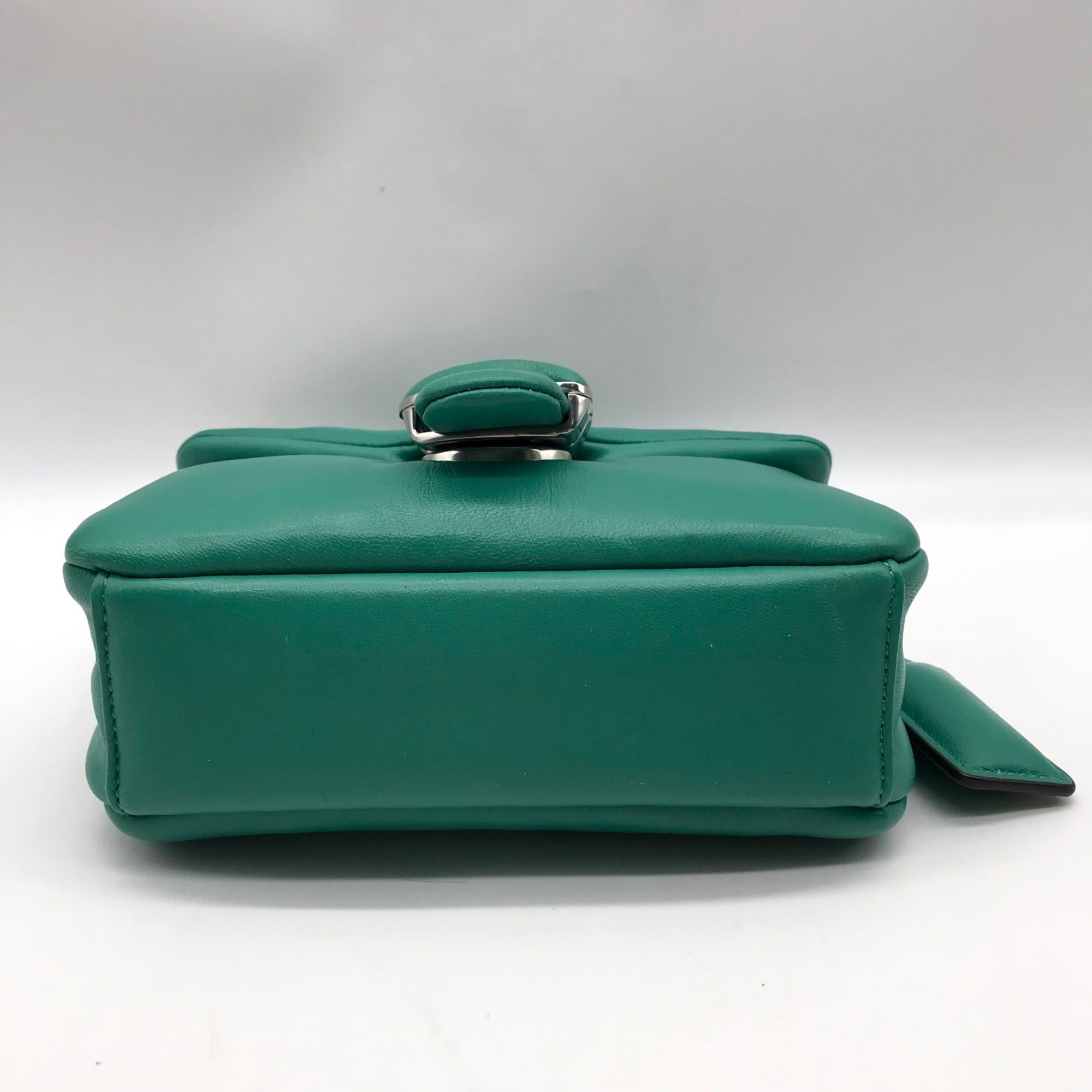 Coach Teal Leather Tabby 18 Pillow Shoulder Bag C3880