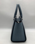 Michael Kors Blue Saffiano Leather Selma Satchel