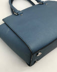 Michael Kors Blue Saffiano Leather Selma Satchel