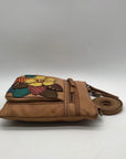 Fossil Tan Leather Crossbody Bag