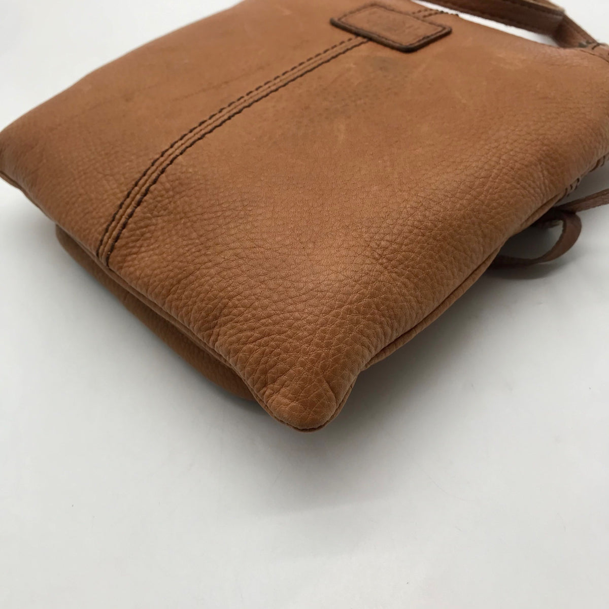 Fossil Tan Leather Crossbody Bag