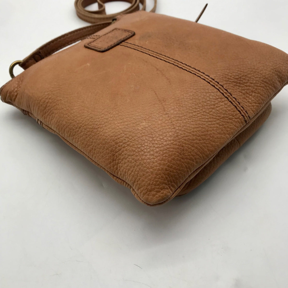 Fossil Tan Leather Crossbody Bag