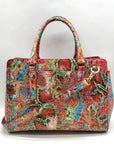 Brahmin Multicolor Croc Embossed Leather Finley Convertible Satchel