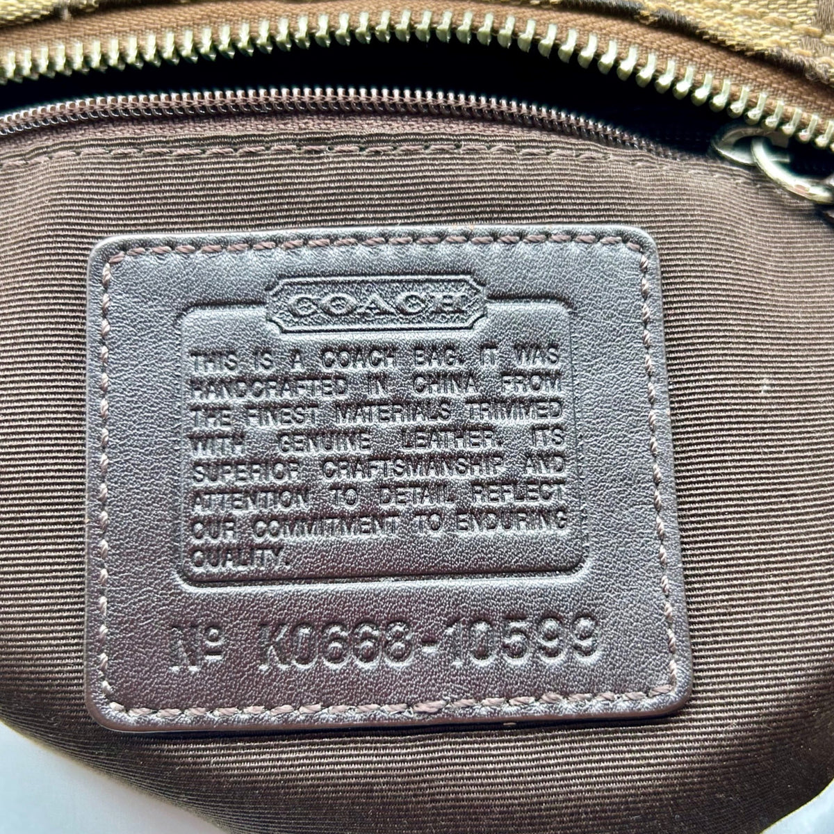 Coach Vintage Khaki Jacquard Canvas Soho Shoulder Bag