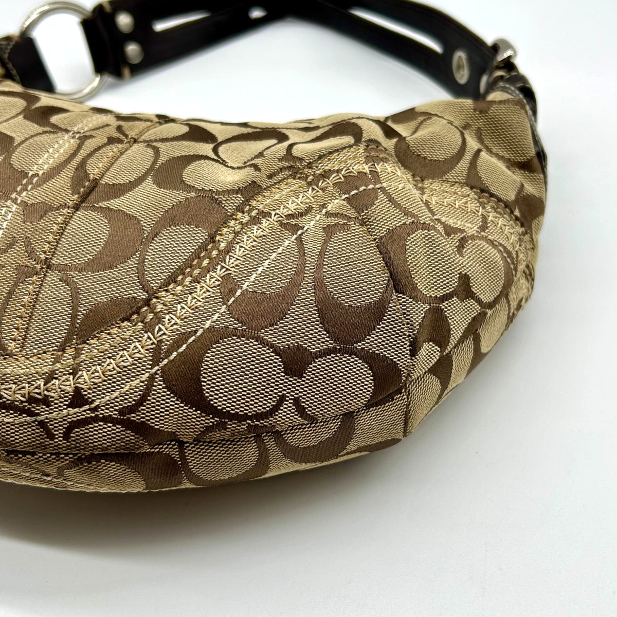 Coach Vintage Khaki Jacquard Canvas Soho Shoulder Bag