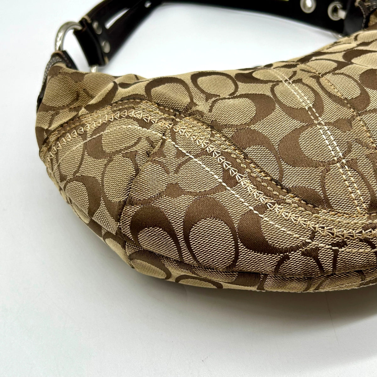 Coach Vintage Khaki Jacquard Canvas Soho Shoulder Bag