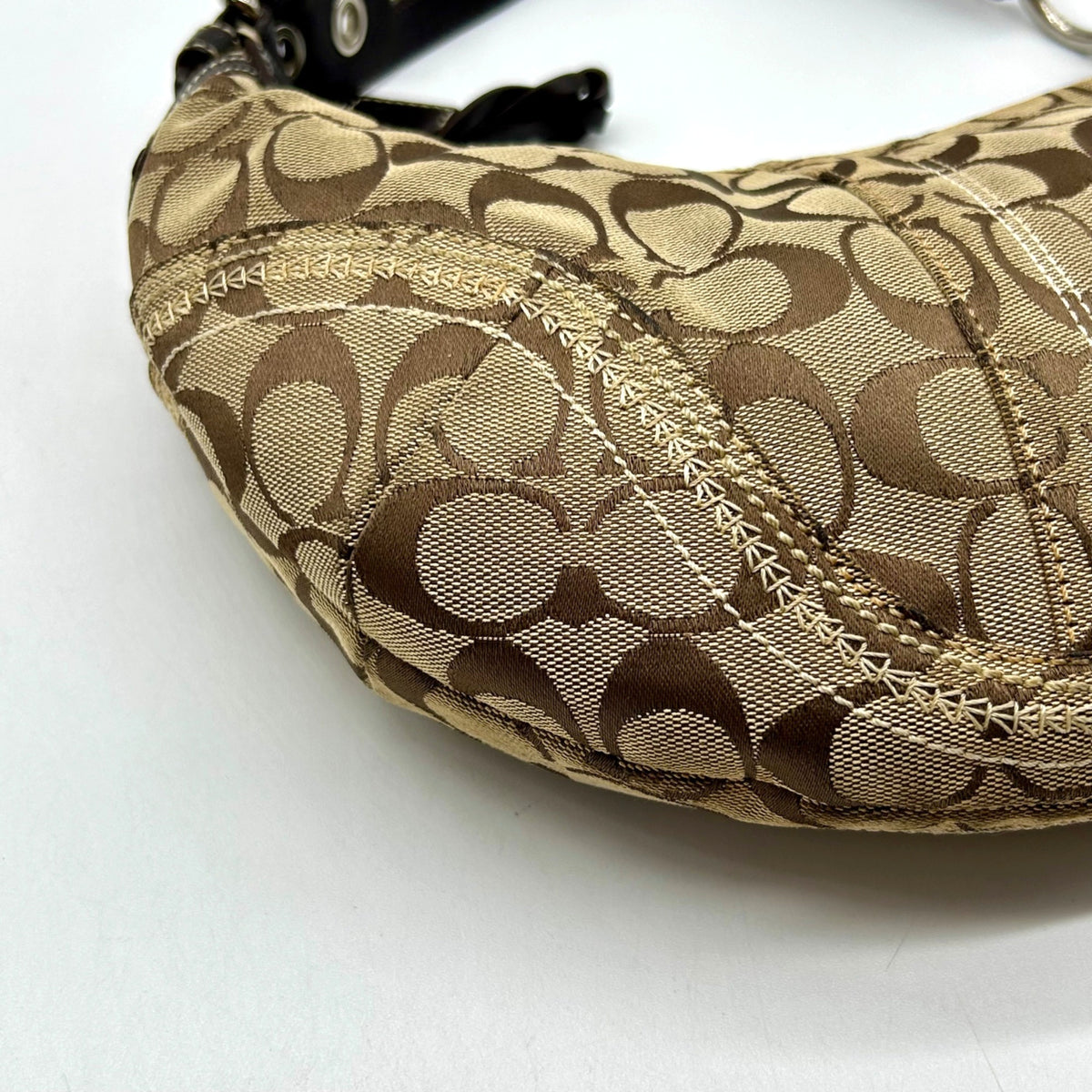 Coach Vintage Khaki Jacquard Canvas Soho Shoulder Bag