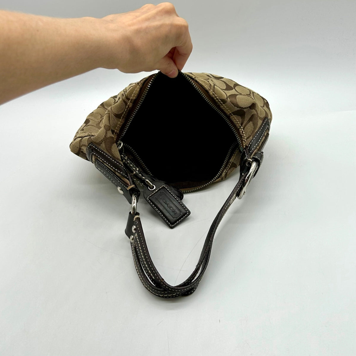 Coach Vintage Khaki Jacquard Canvas Soho Shoulder Bag