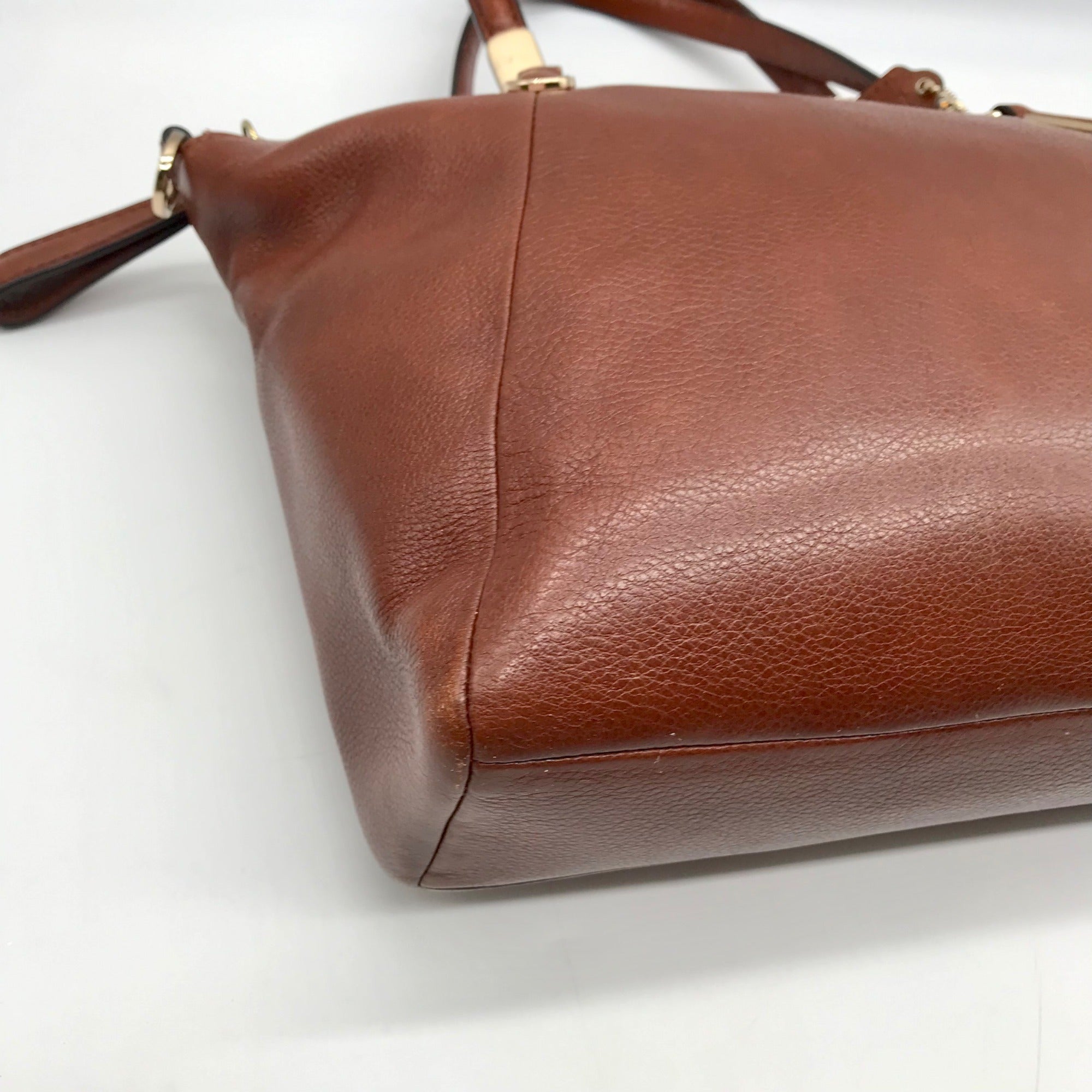 Coach Brown Leather Convertible Kelsey Satchel Bag 28095