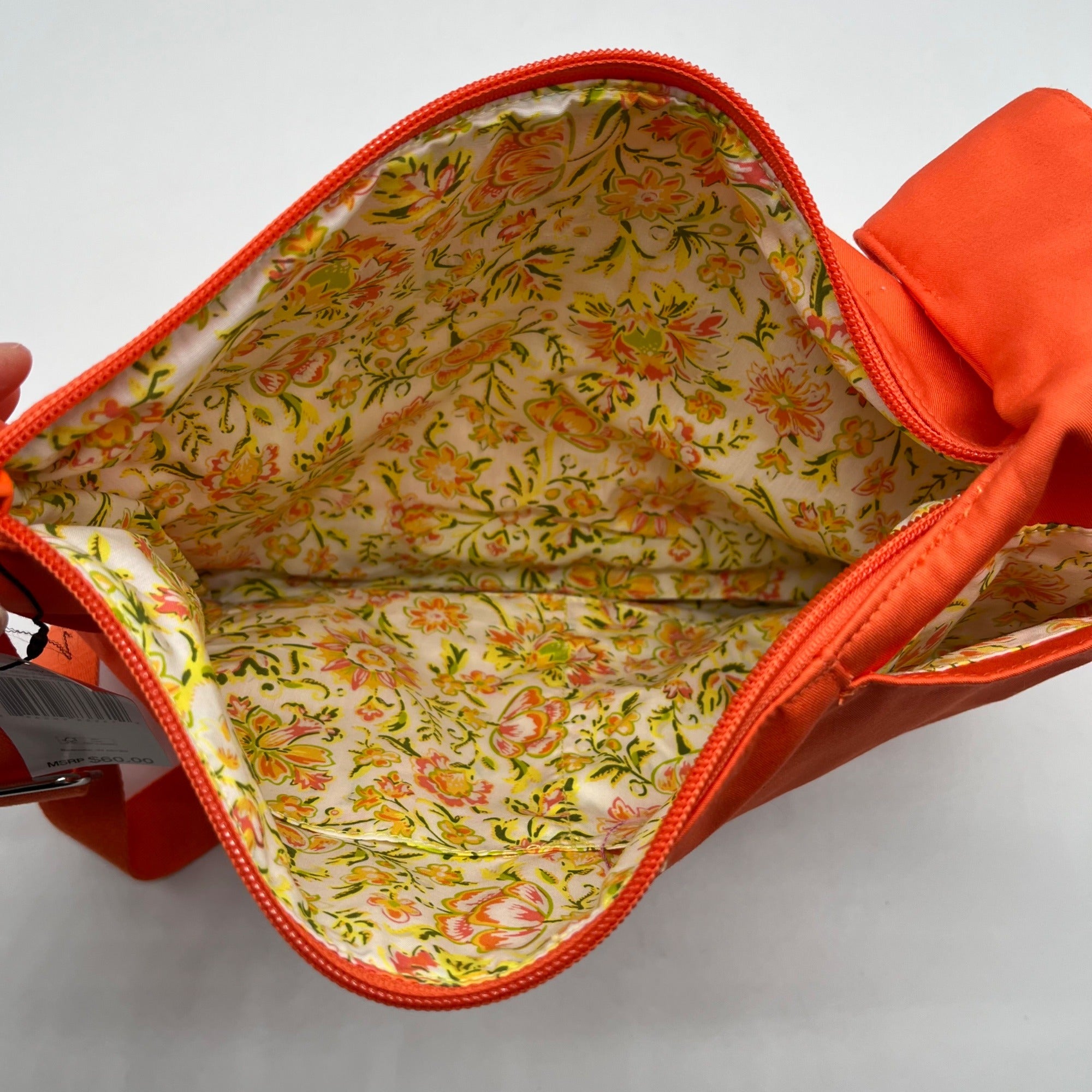 Vera Bradley Orange Bell Pepper Cotton Sling Crossbody Bag