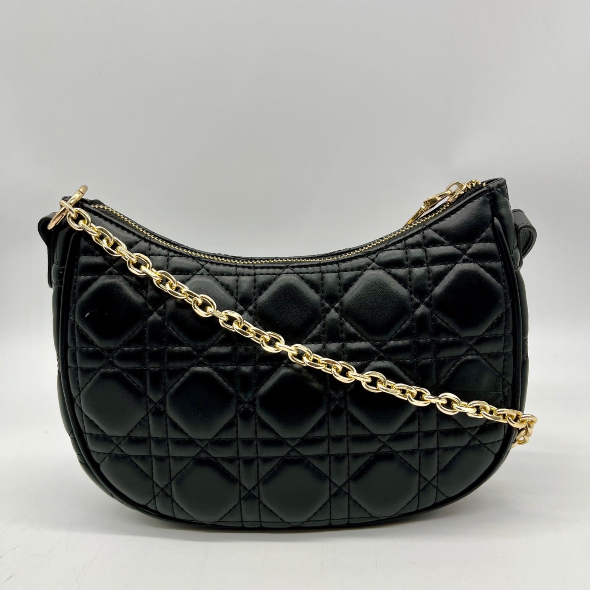 MMS Black Leather Crossbody Bag