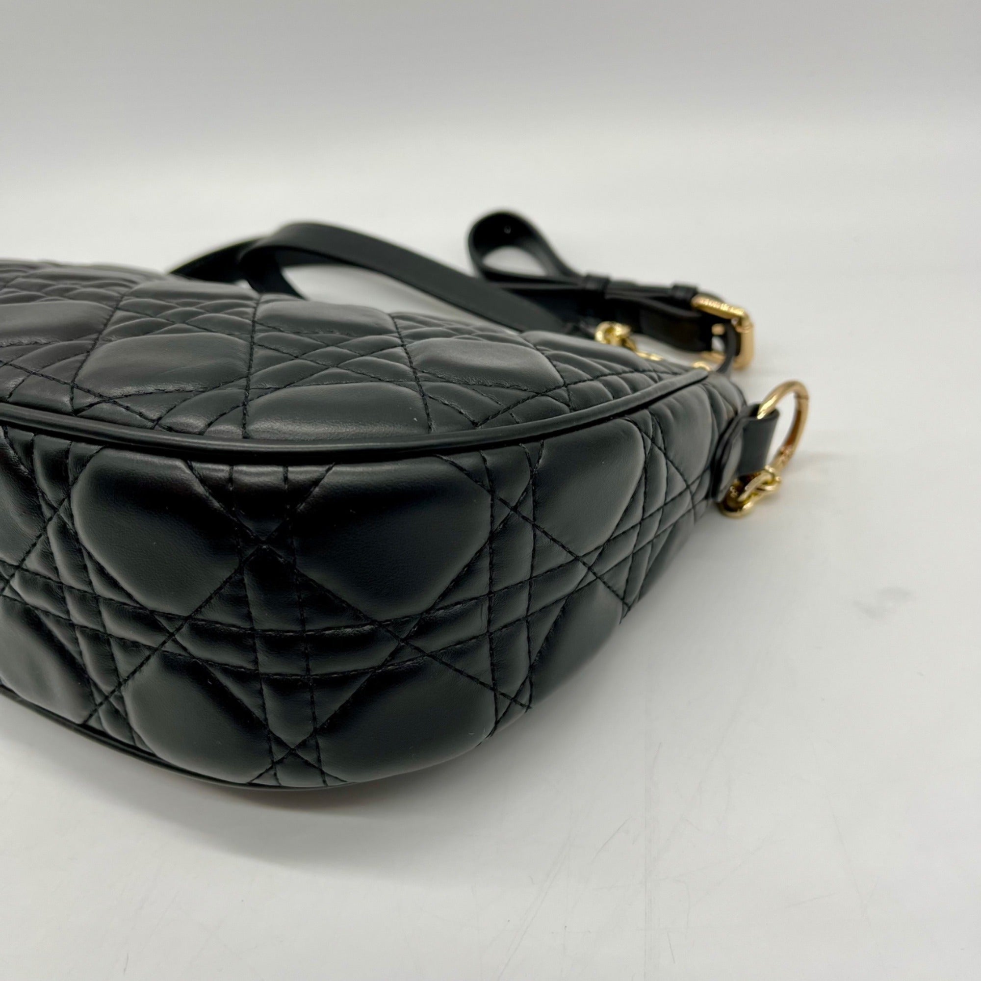 MMS Black Leather Crossbody Bag