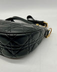 MMS Black Leather Crossbody Bag