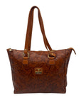 Valentina Burnt Orange Leaf Pattern Tote