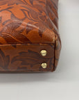 Valentina Burnt Orange Leaf Pattern Tote