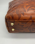 Valentina Burnt Orange Leaf Pattern Tote