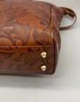 Valentina Burnt Orange Leaf Pattern Tote