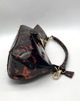 On 34th Brown Tortoise Shell Sleek Pvc Baguette Shoulder Bag