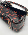 On 34th Brown Tortoise Shell Sleek Pvc Baguette Shoulder Bag