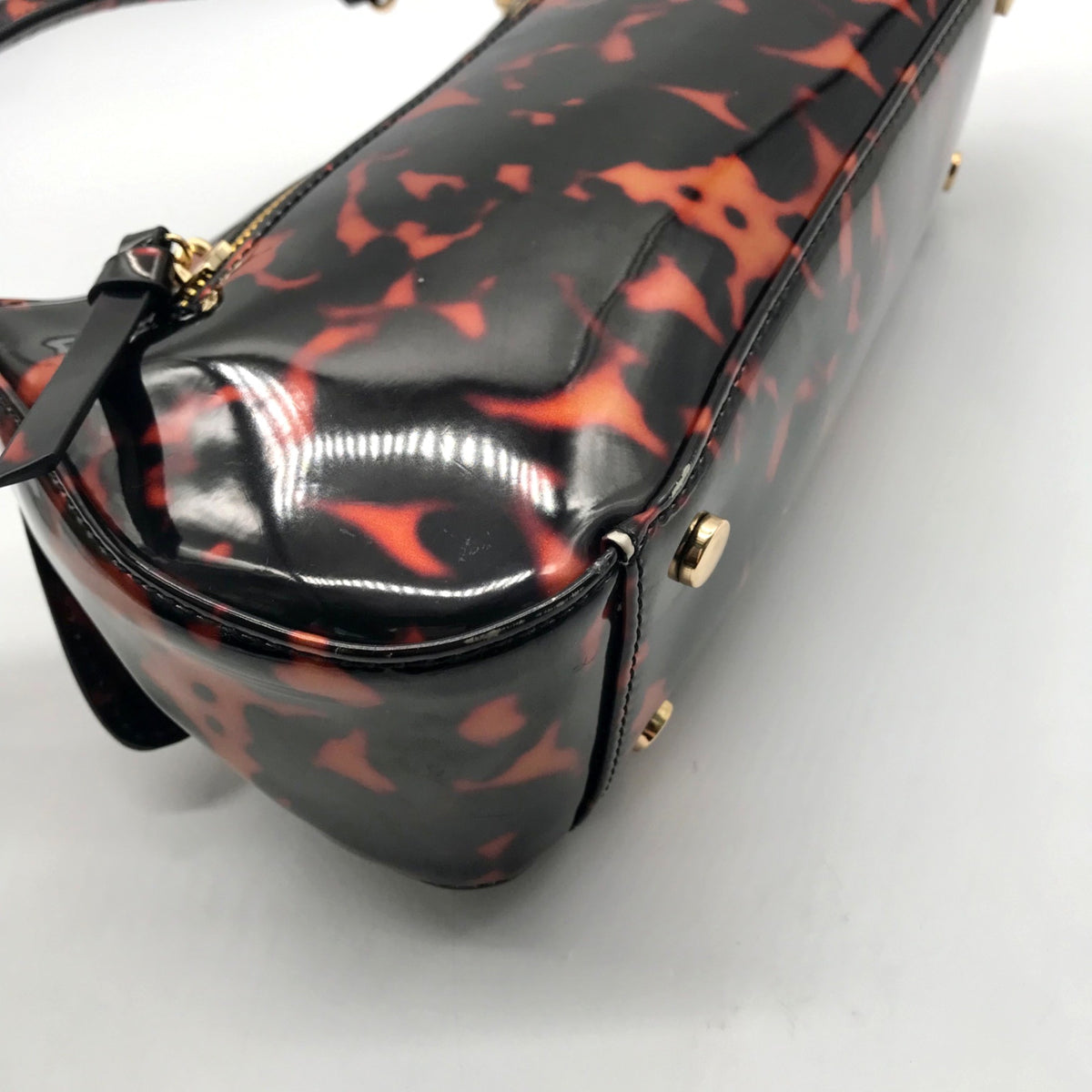 On 34th Brown Tortoise Shell Sleek Pvc Baguette Shoulder Bag