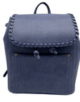Style & Co Moonlight Blue Faux Leather Whip‑Stitch Backpack
