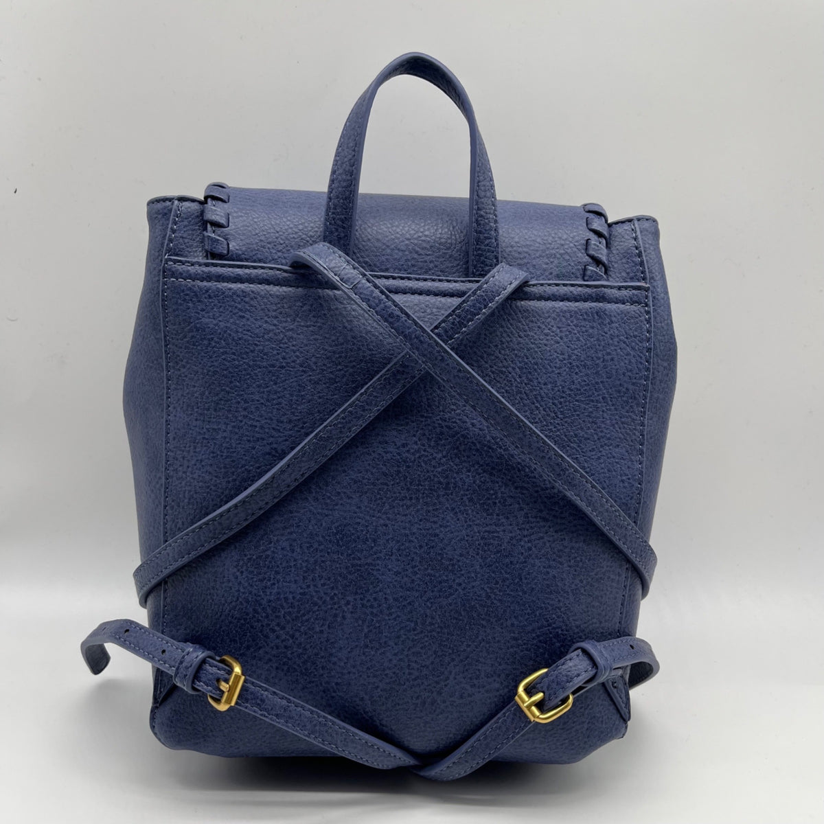 Style &amp; Co Moonlight Blue Faux Leather Whip‑Stitch Backpack
