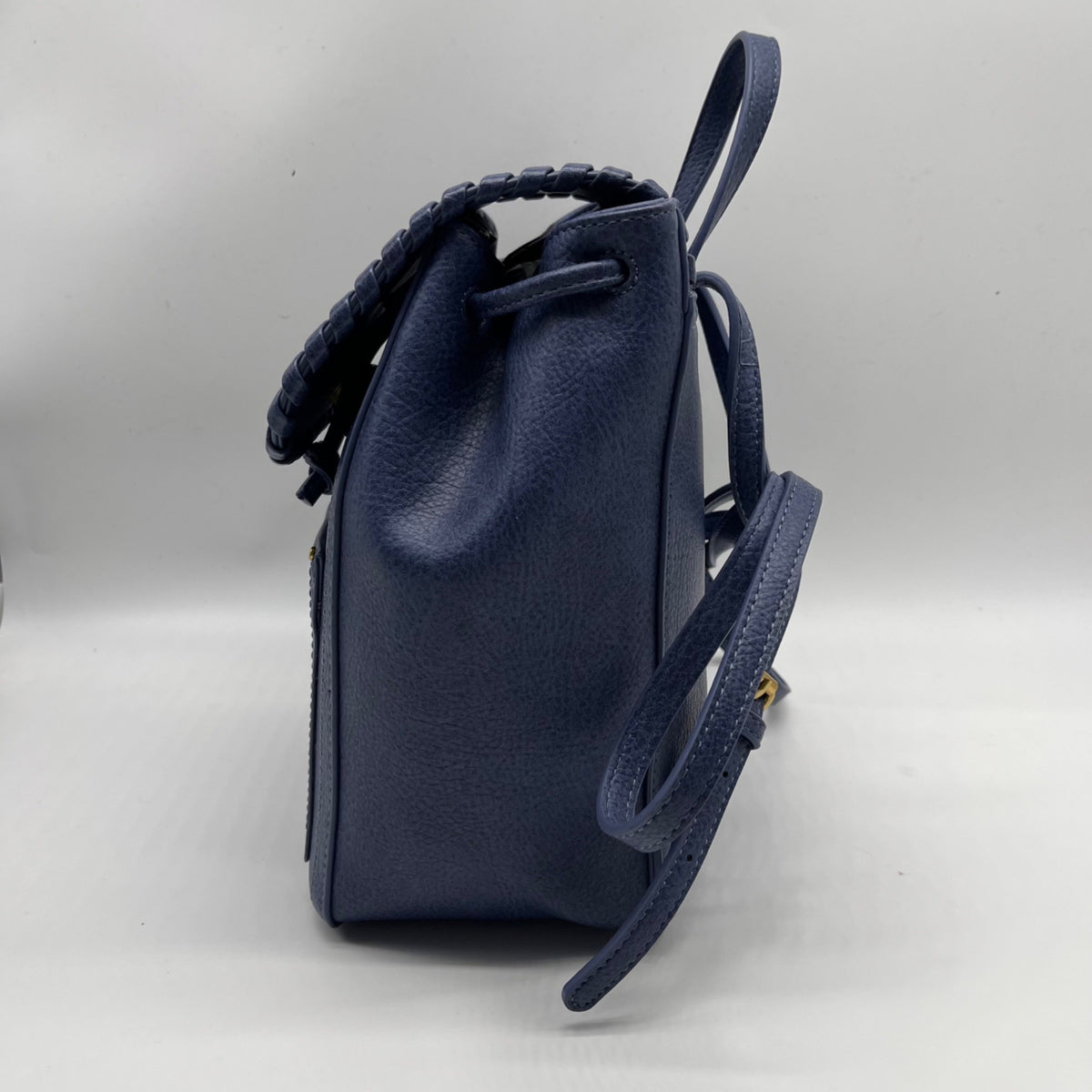 Style &amp; Co Moonlight Blue Faux Leather Whip‑Stitch Backpack