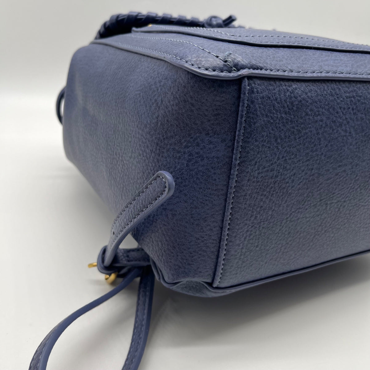 Style &amp; Co Moonlight Blue Faux Leather Whip‑Stitch Backpack