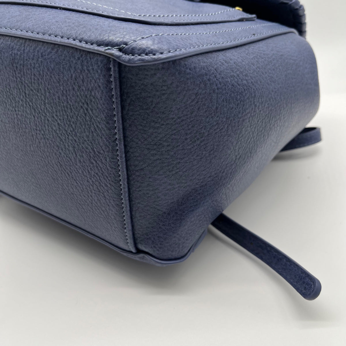 Style &amp; Co Moonlight Blue Faux Leather Whip‑Stitch Backpack