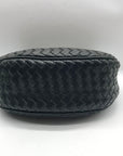 On 34th Black Woven Crossbody Convertible Satchel Bag