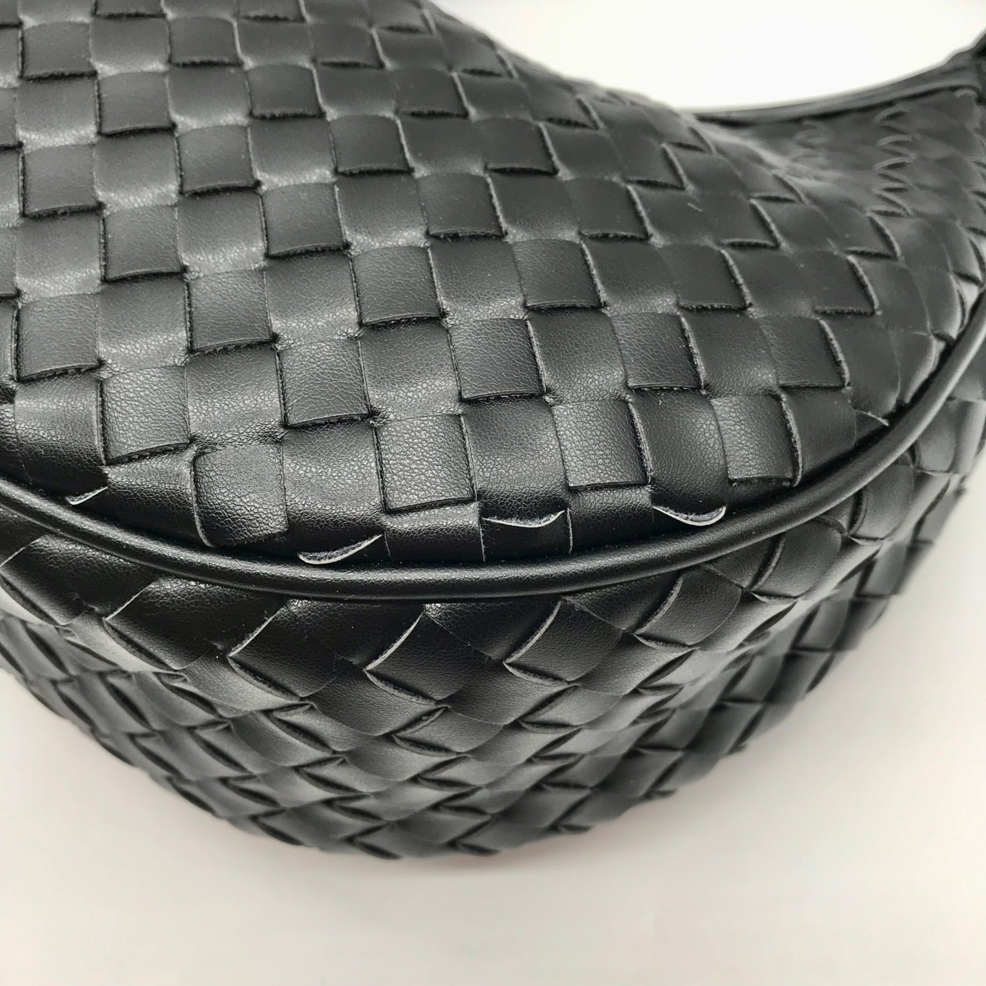 On 34th Black Woven Crossbody Convertible Satchel Bag