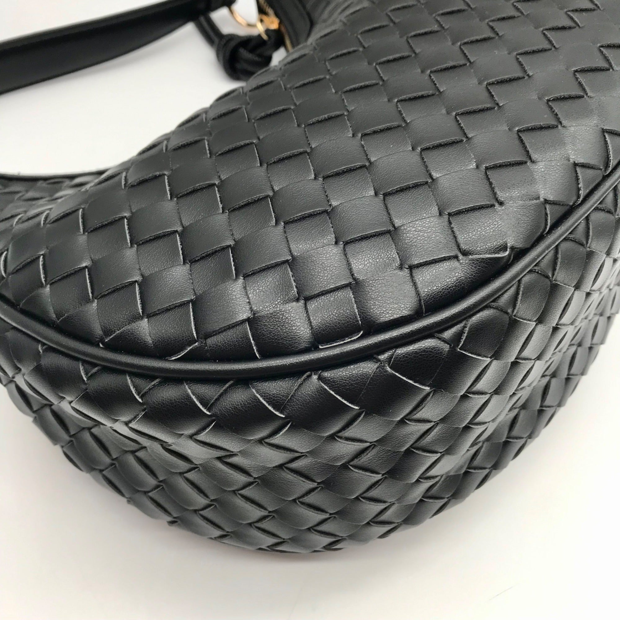 On 34th Black Woven Crossbody Convertible Satchel Bag