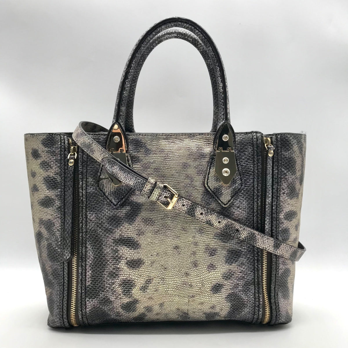 Henri Bendel A List Metallic Lizard Tote Bag