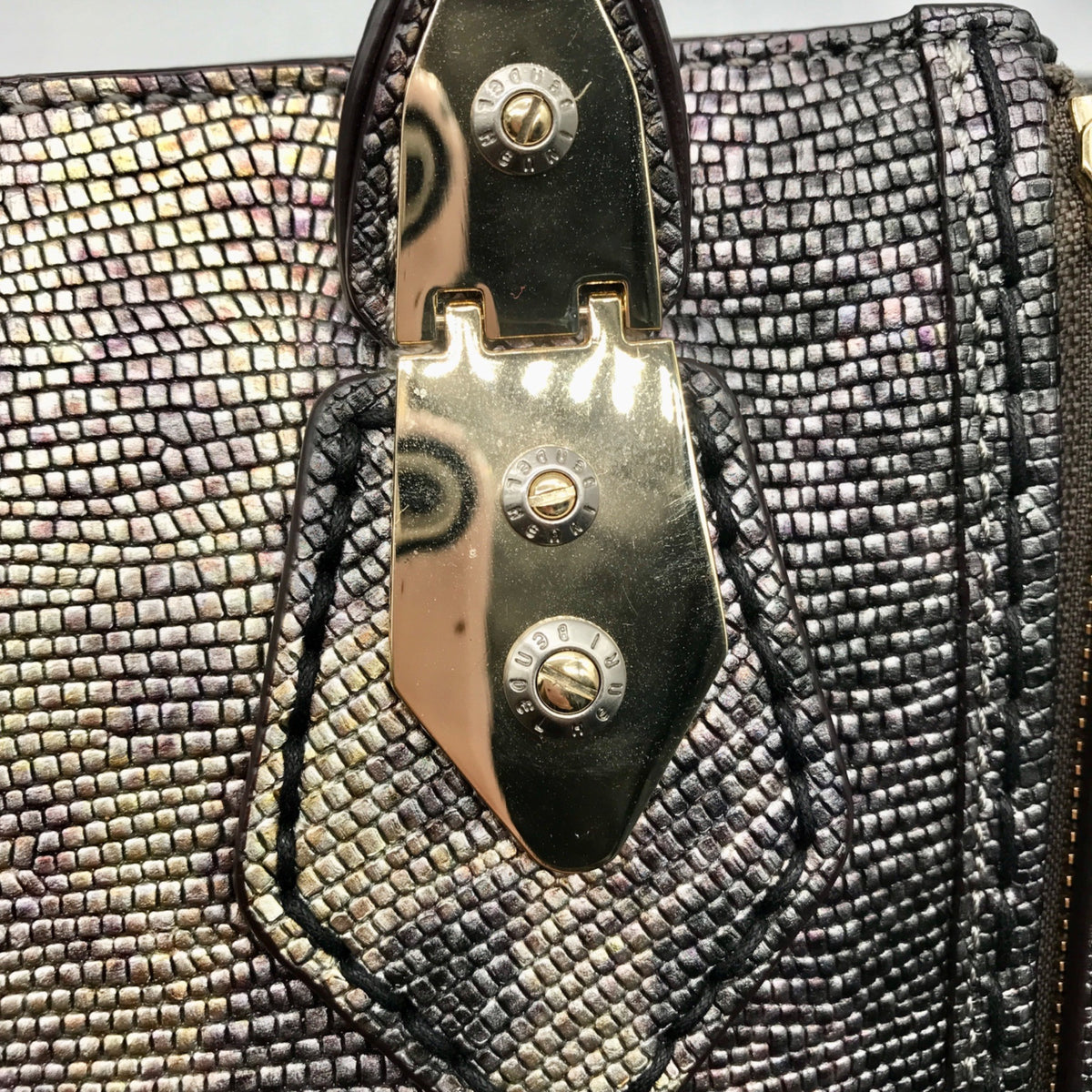 Henri Bendel A List Metallic Lizard Tote Bag