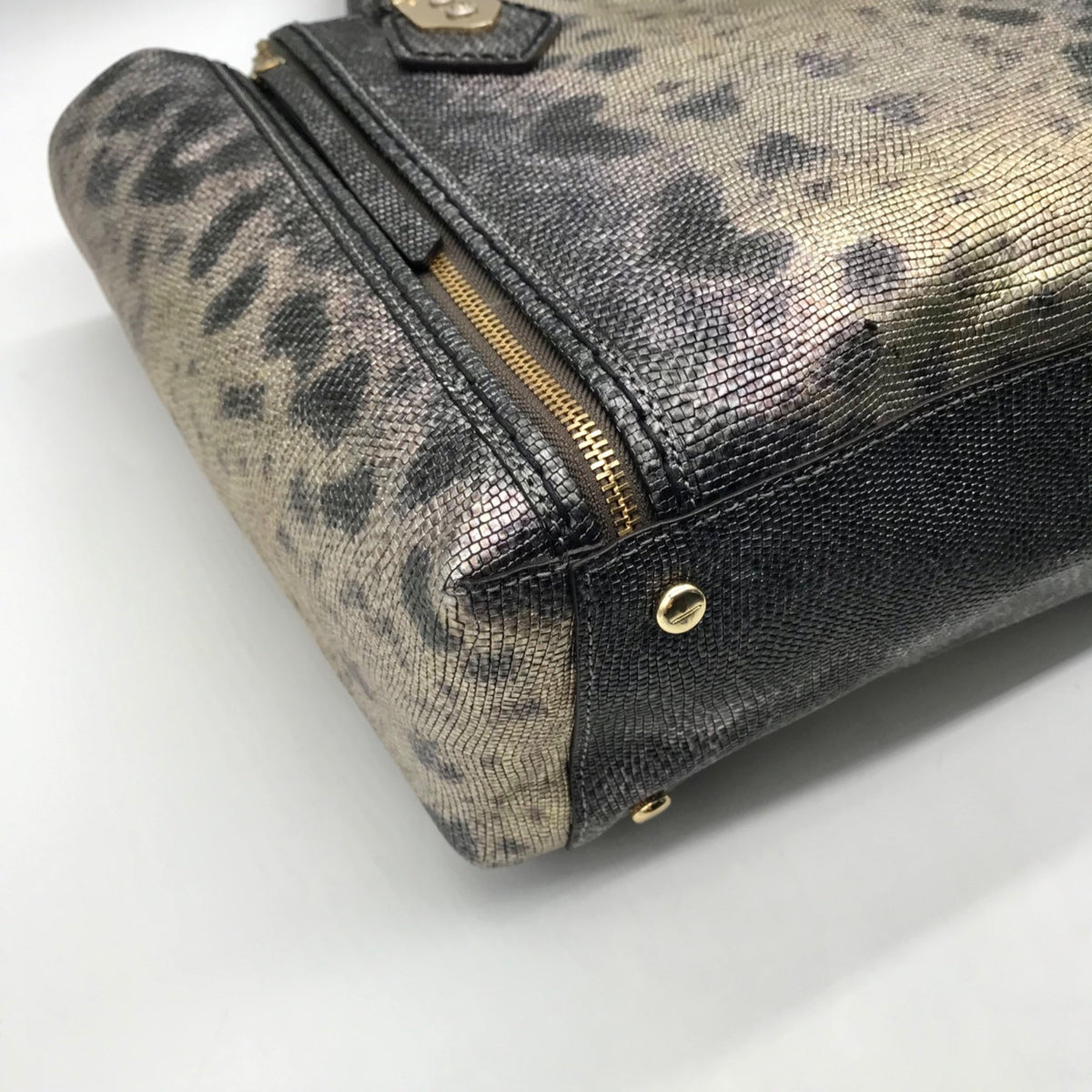Henri Bendel A List Metallic Lizard Tote Bag