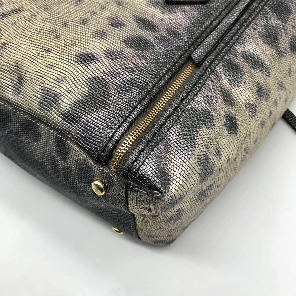 Henri Bendel A List Metallic Lizard Tote Bag