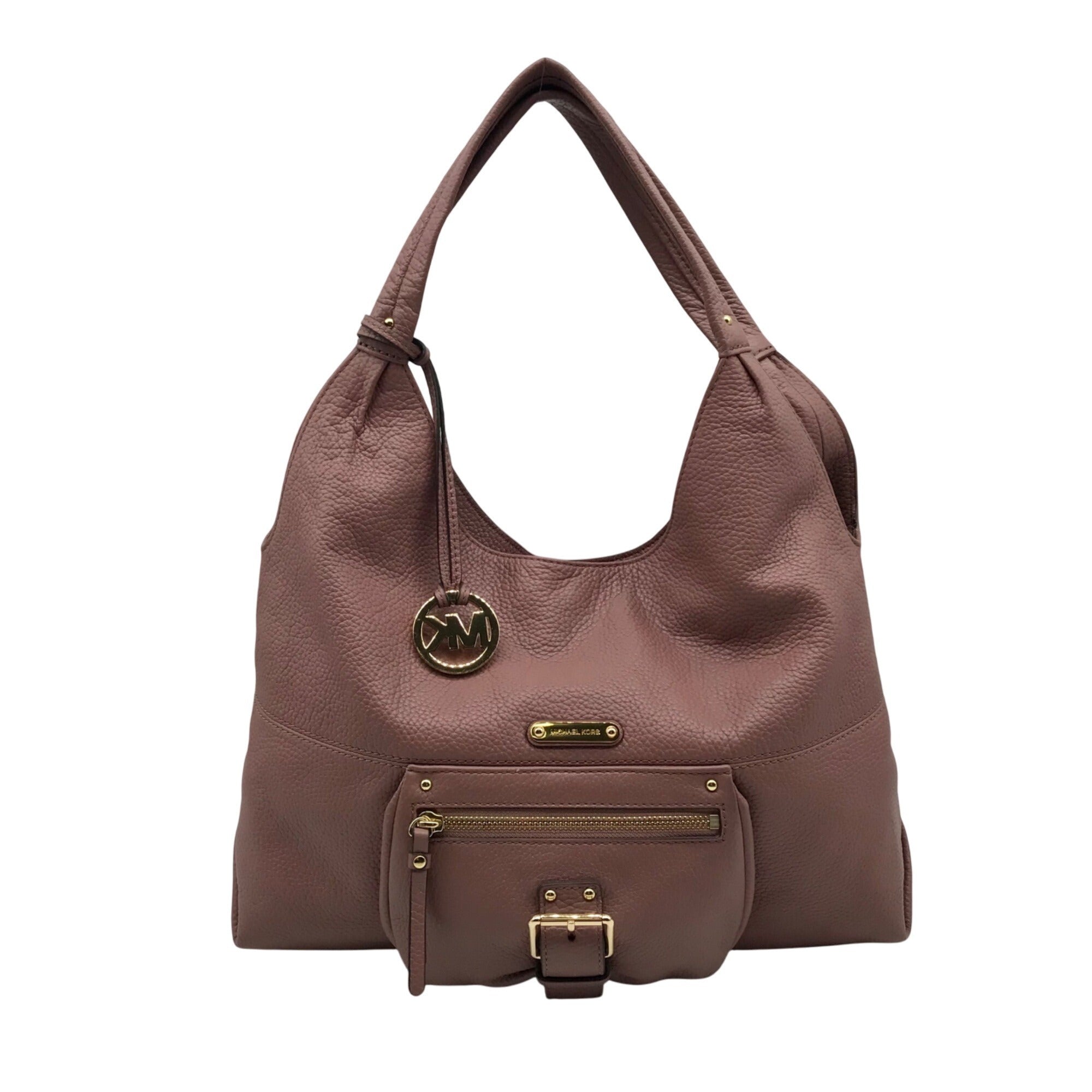Michael Kors Mauve Pebbled Leather Austin Hobo Bag
