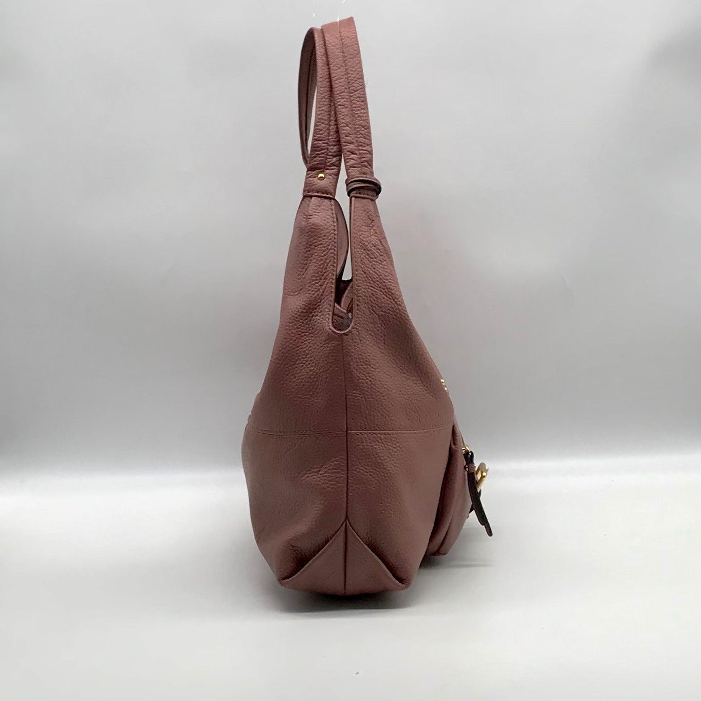 Michael Kors Mauve Pebbled Leather Austin Hobo Bag