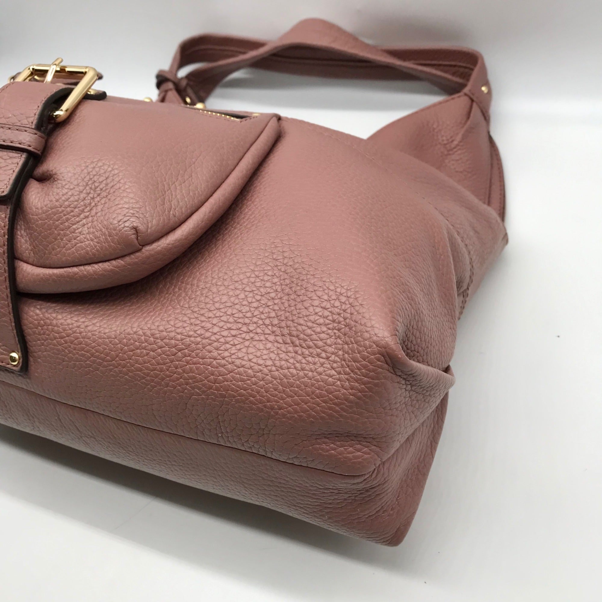 Michael Kors Mauve Pebbled Leather Austin Hobo Bag